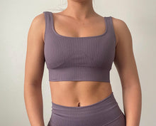 Load image into Gallery viewer, PLUM RIBBED BRA
